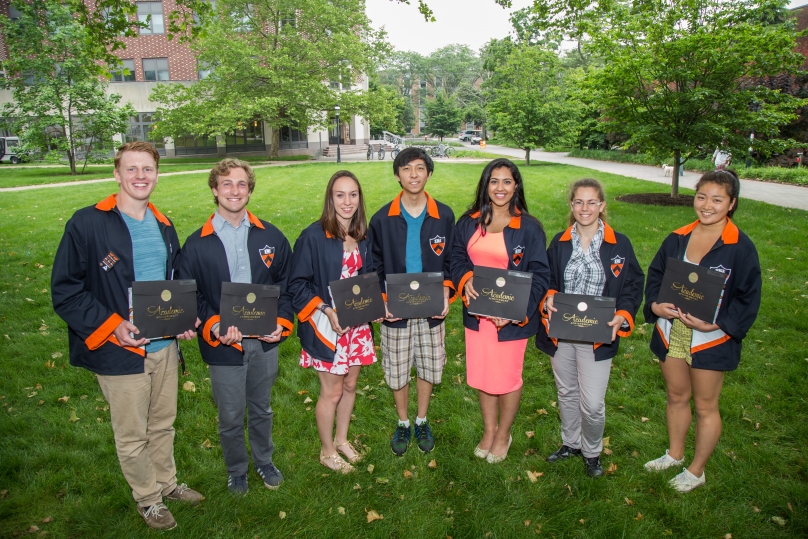 Students receiving the Sigma Xi Award for Outstanding Undergraduate Research