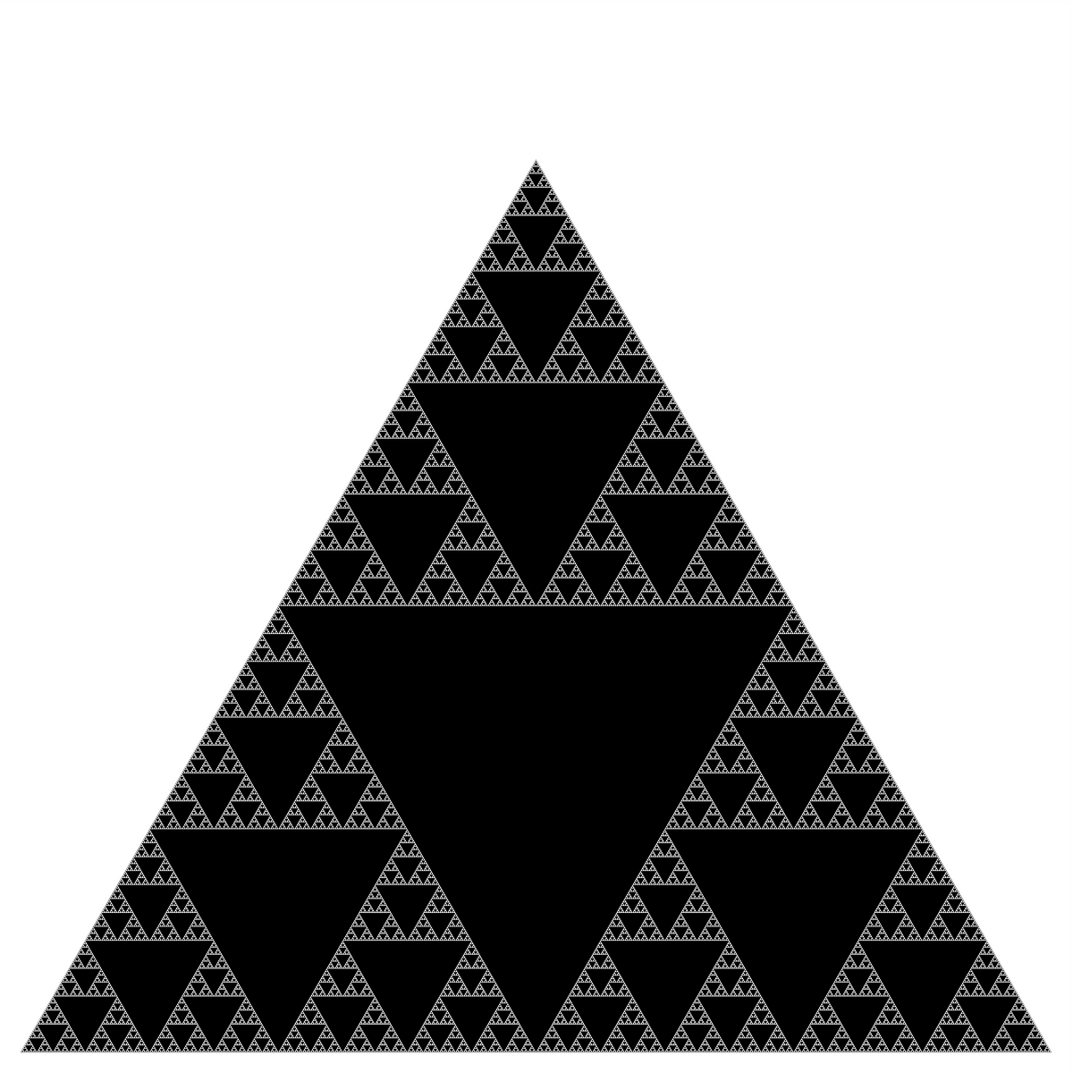 Sierpinski triangle of order 9