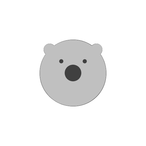 My artistic creation is a recursive series of rotated bear faces. Each bear face contains eyes, a nose and ears. The eyes and ears are rotated so that the top of each bear's head faces its parent. I designed the program first by treating the bears as circles and determining their position and distance from each other. This required a bit of trigonometry. Then I added the rotation of the ears and eyes given the angle.