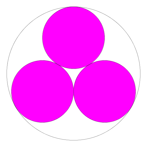 My artistic creation creates an Apollonian circle gasket, a fractal image consisting of circles within circles, where each new circle is created in the central