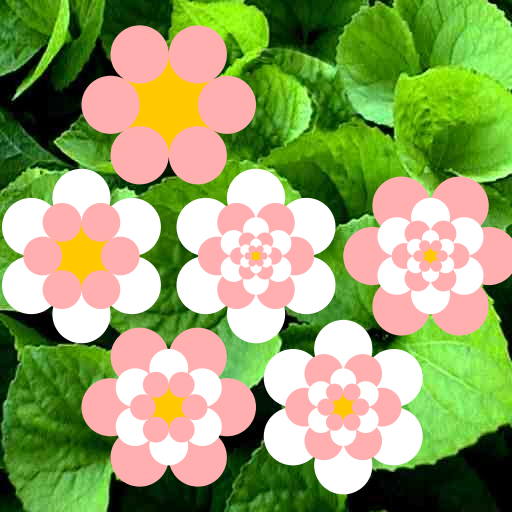 My program creates a center flower with input argument (N) layers of petals. Spaced around this center flower are similar flowers, each with one less layer of petals. For instance, if N = 3, there would be one center flower with 3 layers, one bordering flower with two layers, and one bordering flower with one layer. With this program, you can see flowers of every different complexity, up to seven layers.