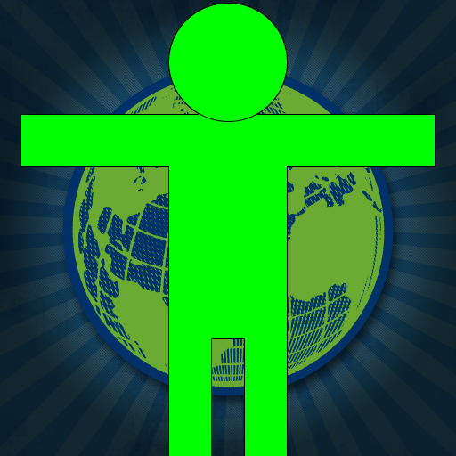 My artistic creation draws the hand-holding paper dolls that children make. Each doll is a series of polygons with a circle for a head, and outlined with black lines. The background is an image of the earth from http://alexchristian.com/blog/vote-earth-iphone-app.