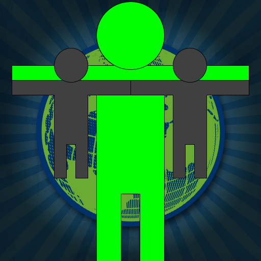 My artistic creation draws the hand-holding paper dolls that children make. Each doll is a series of polygons with a circle for a head, and outlined with black lines. The background is an image of the earth from http://alexchristian.com/blog/vote-earth-iphone-app.