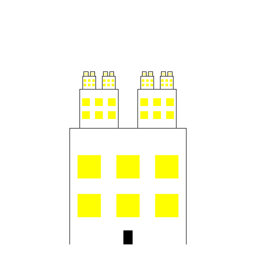 Using the idea of recursive functions, my art.java takes in an integer commandline argument N and draws an n layered apartment that builds two towers on top of every layer.