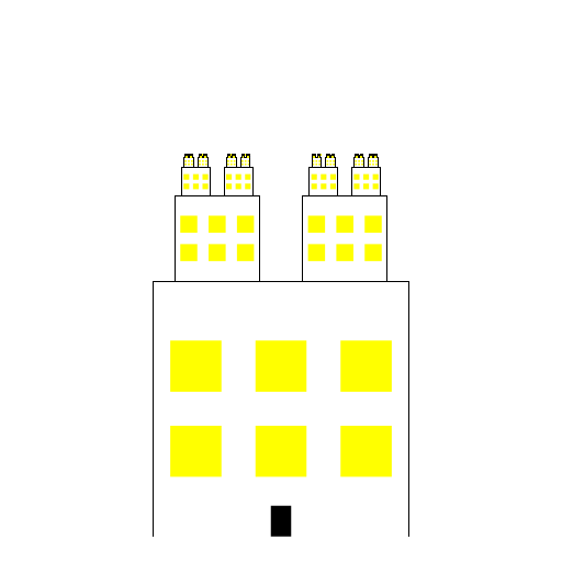 Using the idea of recursive functions, my art.java takes in an integer commandline argument N and draws an n layered apartment that builds two towers on top of every layer.
