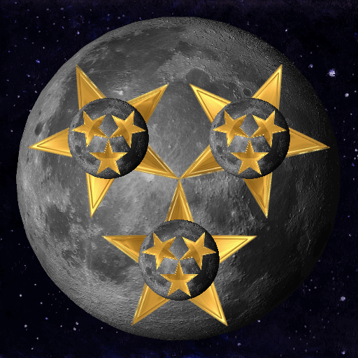 My Art program displays a background of space, and then recursively draws the moon with three stars inside (and then the moon and three stars inside each star, etc.). I wrote the program by creating a method to display a picture of the moon, and a method to display a picture of a star. I then designed the call structure so that the moon and star method were mutually recursive. The image files themselves are from the internet. I edited them to better fit my purposes (scaling and size).