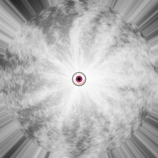 My goal was to achieve a seemingly random distribution of eyeballs that grow larger as they are rendered further into the foreground. I call this the