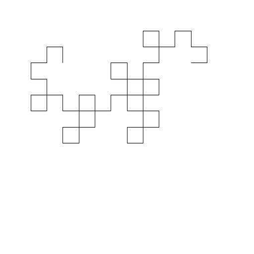 I wrote my own code to produce the Dragon Curve. It makes a copy of the given curve, then rotates this copy -pi/2 degrees centered at the ending point (or initially the right most point) to produce the next iteration. The only thing I had to look up was the rotation matrix to rotate a point about the origin a given angle, which I got from MAT 203's Problem Set 3, Supplementary Question 1.