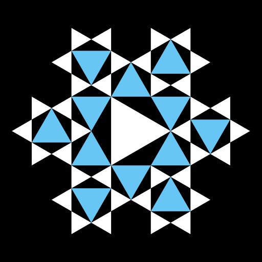 I wanted to create a Koch snowflake that could be broken down into smaller Koch snowflakes. A picture at the bottom of this page: http://mathworld.wolfram.com/KochSnowflake.html caught my attention, so I decided to make a koch snowflake that consists of many filled equilateral triangles rotated in different directions. If you trace the outline of each drawing, you will get a koch snowflake. The interesting thing about this program is that it makes snowflakes of recursive order n by drawing a snowflake of order n-1 in the center and placing six smaller snowflakes of order n-1 around the central snowflake. After writing the code, I changed the color scheme to make the drawing look more appealing.