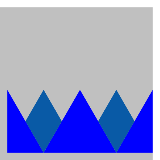 My Art.java draws a mountain range up to an N-level of 3, then draws clouds in the sky above the range (the mountains keep going, but as the same color as the sky, so that this could easily be changed to show more mountains in lighter colors). I built off the structure of Sierpinski and NestedCircles. Clouds are only drawn after the mountains were drawn. The main method draws triangle mountains, but the subsequent methods are diamonds, while the clouds are overlapping white circles.