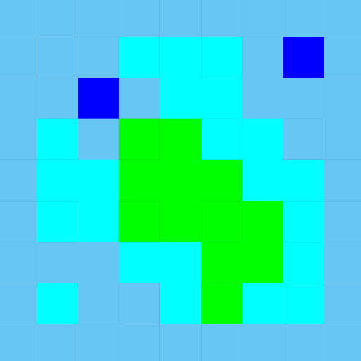 I started by making a random 3D terrain generator but StdDraw3D is not allowed for this assignment, so I just took the same code to make a 2D random terrain generator. The recursion at the heart of it is a modified version of plasma cloud generator. The randomness comes from the Brownian Bridge code. The color of each square corresponds to the typical colors used on a map to denote elevation and breaks the third coordinate (default at 0-1) into ten segments divided by these colors. This 2D version essentially draws a paper map of what that 3D environment would've looked like. You could change the color function to make a cloud too.