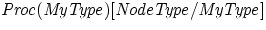 ${\it {Proc({\rm{\it MyType}})[NodeType / {\rm{\it MyType}}]}}$