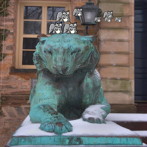 My artistic creation is a hat made of squirrels on top of a tiger. My first hat did not have a pompom and it went off continuously instead of curving around. I fixed this by making a