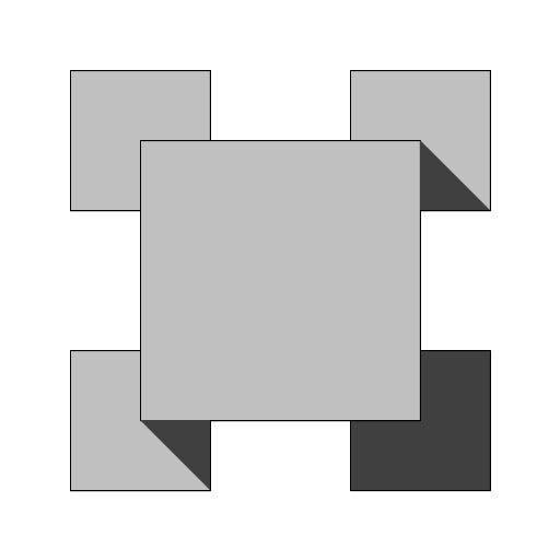 I found the fractal I attempted to imitate here: https://wewanttolearn.files.wordpress.com/2014/11/02-t-square.jpg. My work of art prints recursive squares, and uses color and strategically placed recursive triangles to simulate the effect of shadows.