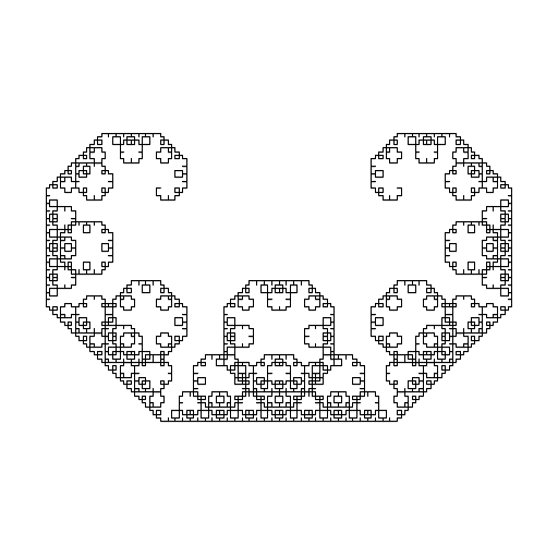 I originally set out to create a nice Heighway dragon. However, in my lack of trig abilities, I managed to have my code instead create beautiful Levy C curves (differing in location and rotation of one of the recursive components) and have opted to submit the Levy C curve instead, since past students have submitted dragons but never Levy C curves. The recursion involves replacing each line segment with a U shape. The code generates Levy C curves of order N*2.