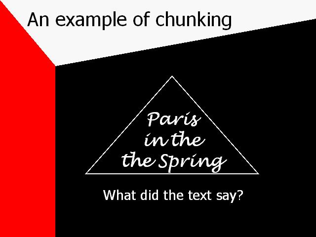 An Example Of Chunking An Example Of Chunking