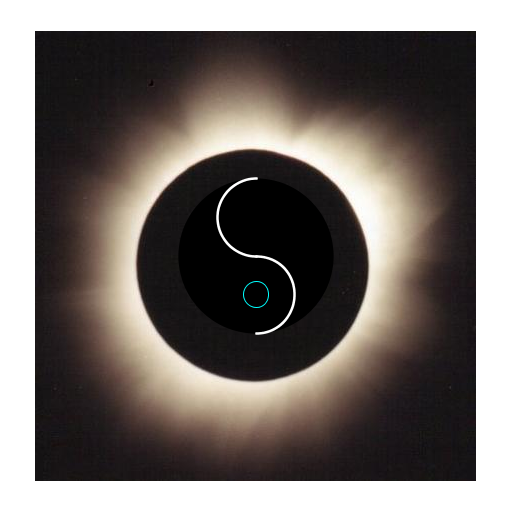 My artistic creation draws a spiral of Yin-Yang Symbols slowly decreasing in size while a recursive circle function inside the symbol slowly undoes its recursiveness. I call it