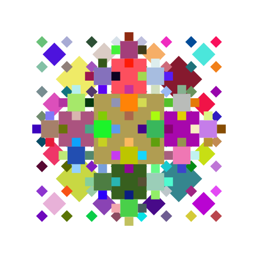 In my artistic creation i first wanted to make a flower inspired by the super popular computer game Minecraft (java). I wanted to make an inner bud and flower that was more freely spaced. I therefore chose to make recursive patterns on top each other. One of them is inspired by the function for drawing a