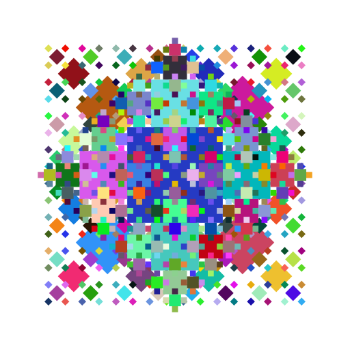 In my artistic creation i first wanted to make a flower inspired by the super popular computer game Minecraft (java). I wanted to make an inner bud and flower that was more freely spaced. I therefore chose to make recursive patterns on top each other. One of them is inspired by the function for drawing a