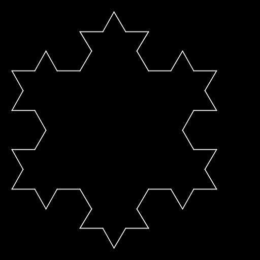 I really like fractals - the Koch curve is one that I draw often when I'm doodling, so it seemed like fun to create. Then I switched the colors, and made the size of the line and inverse function of the number of recursions, to make it look more interesting.