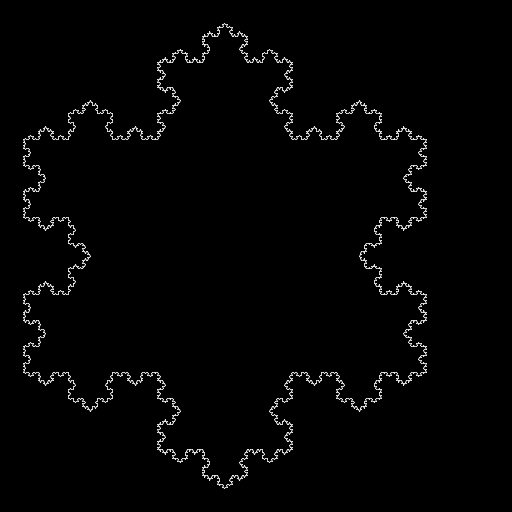 I really like fractals - the Koch curve is one that I draw often when I'm doodling, so it seemed like fun to create. Then I switched the colors, and made the size of the line and inverse function of the number of recursions, to make it look more interesting.