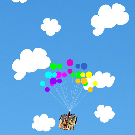 My artistic creation is a recreation of the house attached to balloons from the Disney-Pixar movie