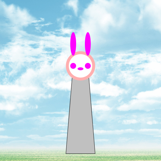 The idea of creating many funkybinnies first came from my idea of drawing disco bunnies, however, I could not find a nice disco background so I tried to put the bunnies against a pieceful grass background that I already had on my computer and it looked very nice so I changed my idea to peaceful funkybunnies insted. I changed the order of function calls so that the big bunny is drawn in frontof the small bunnies.