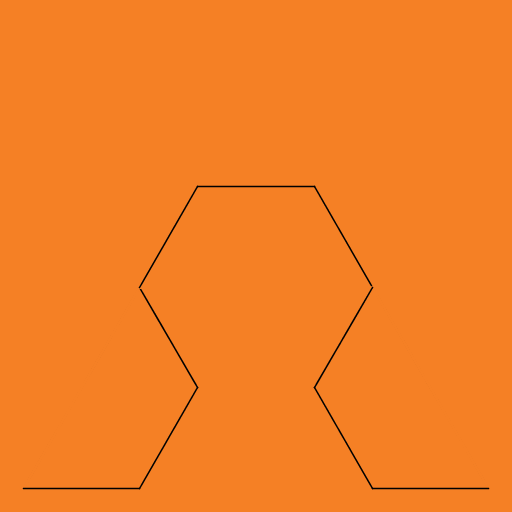 My creation was the Sierpinski Curve. It starts with a horizontal line; at each level of recursion, every line is replaced with a baseless trapezoid in a particular direction. As the level of recursion goes to infinity, it forms the Sierpinski Triangle. Challenges in writing it included line deletion (I ended up drawing over them with a larger PenRadius) and determining a way to generate the trapezoid points using only the line endpoints as input (seeing Euclid's method for drawing hexagons with circles on Wikipedia was chief inspiration).