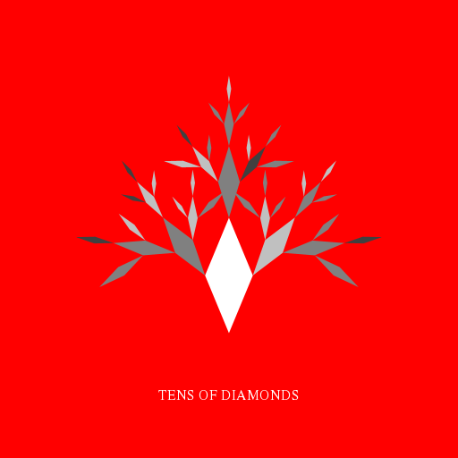 In my artistic creation I wanted to explore the idea of an eternel spiral. I decided to use a diamond as my base shape because it allowed for three distinct points to work from. I used 2 of the parameters to make the angle of rotation of the far right and far left diamonds greater when the diamonds which are not on the far left or far right of their branch.