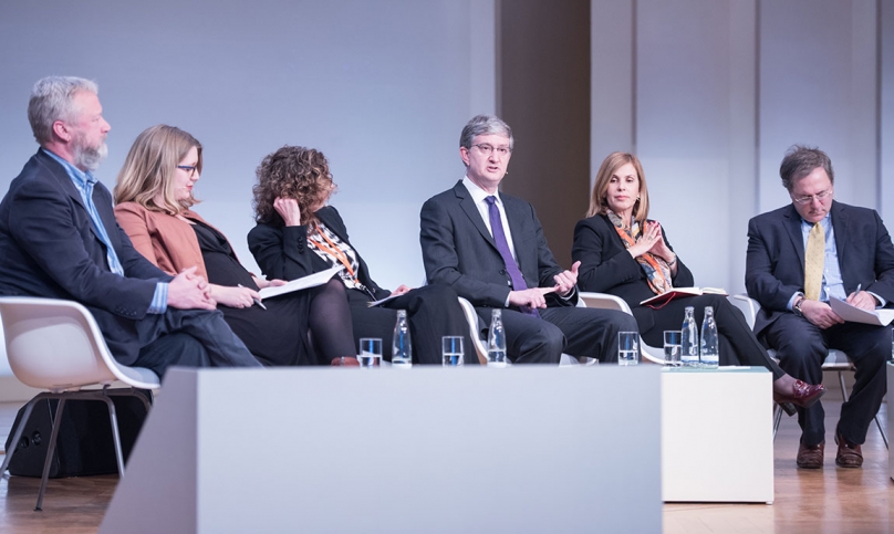 Photo of Professor Felten participating in a panel discussion at the Princeton-Fung Global Forum in Berlin.