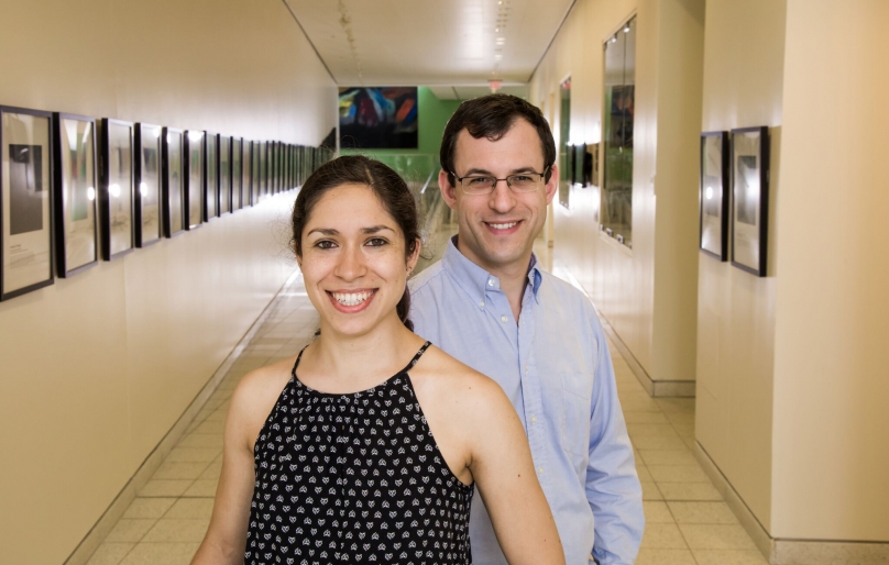 Photo of Professor Michael Freedman and Ph.D. student Marcela Melara