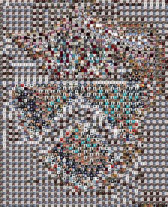 First seal mosaic with tile distance restriction at 1