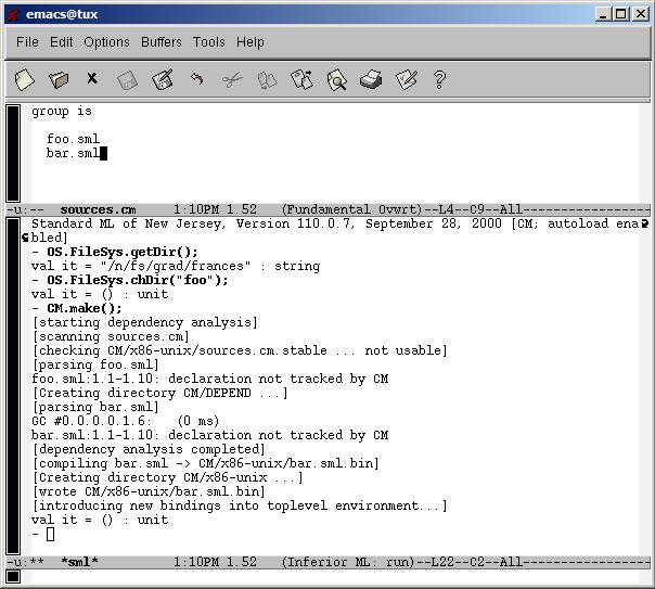 emacs screenshot
