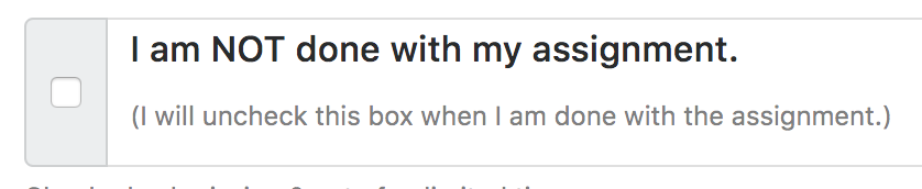 I will be submitting late checkbox