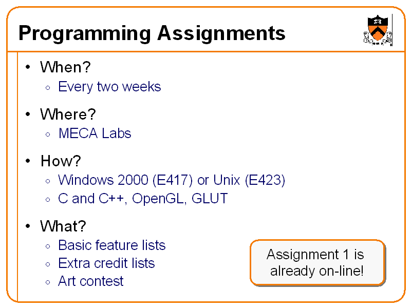 Programming Assignments