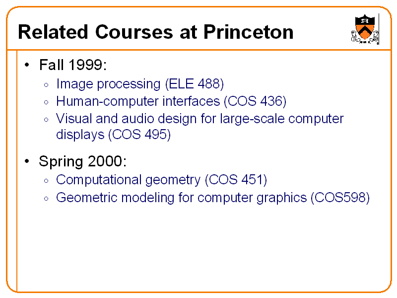 Related Courses at Princeton