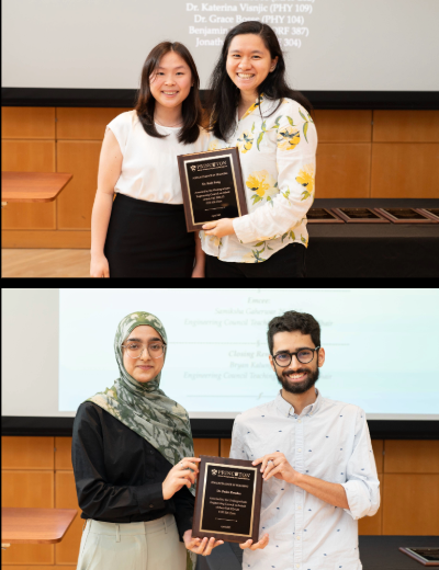 Ruth Fong and Pedro Paredes receive their teaching awards