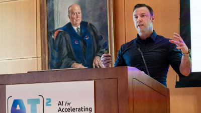 Ryan Adams speaking at a podium