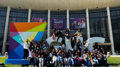 Group of students at a conference