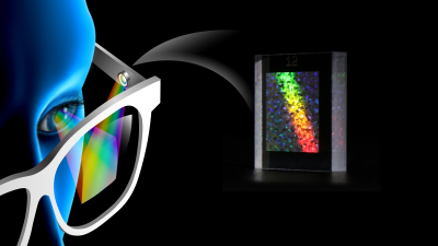 holographic display with chip