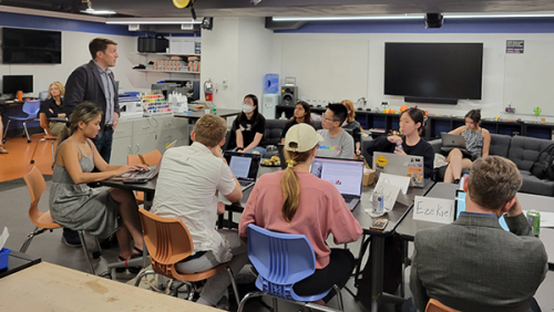 Students in a classroom