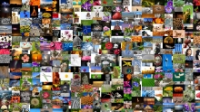 Collage of hundreds of small photos
