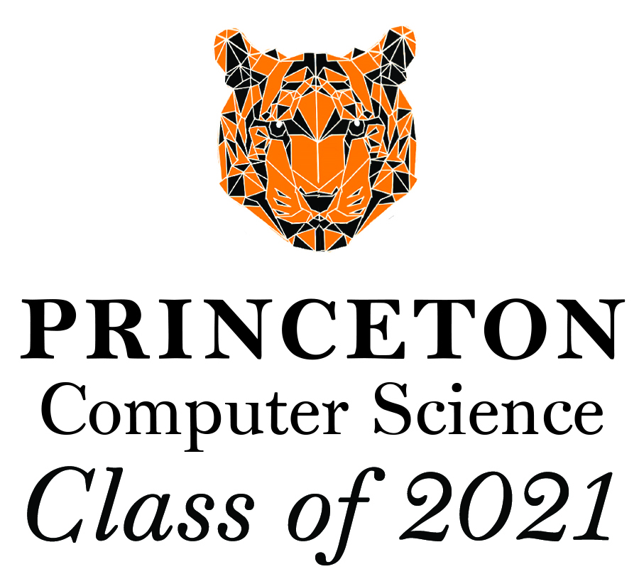 Class of 2021 logo with geometric orange tiger illustration.